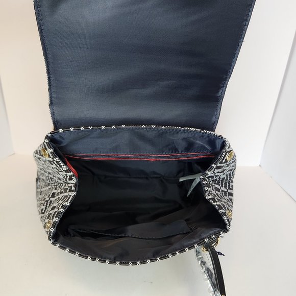 Tommy Hilfiger Large Black Jacquard Backpack with Detachable Card Holder - NWT main image 8